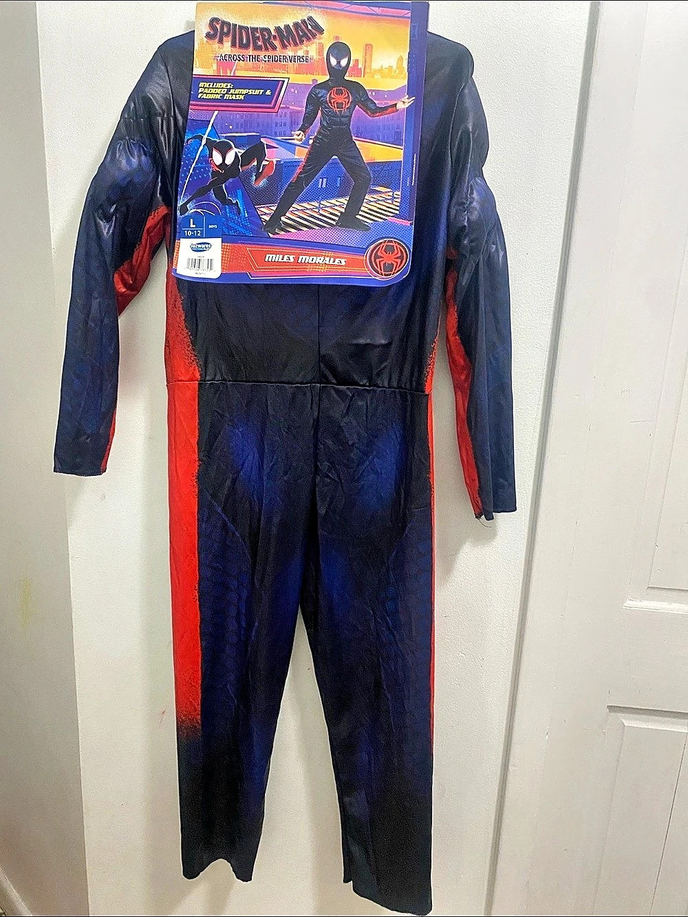 Marvel Miles Morales Spider-Man costume Superhero Costume Blue & Red Boys Large